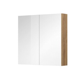 Mereo Kúpeľňová galerka 80 cm, zrkadlová skrinka, dub Riviera CN717GRN