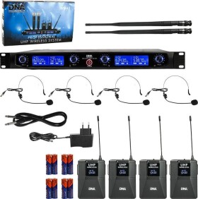 Bitmat DNA WM4 HEAD SET mikrofon bezprzewodowy 4x nadajnik nagłowny + bodypack system nagłośnienia