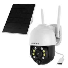 Foscam B4 biela / Vonkajšia IP kamera / Bullet / 2560 x 1440 / IR / Wi-Fi / Solárny panel / IP65 (B4)