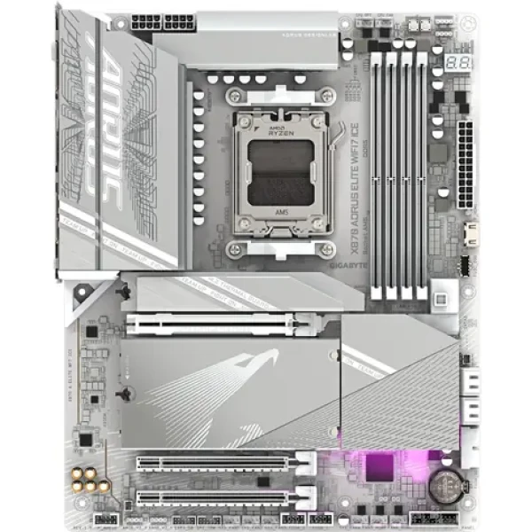 GIGABYTE X870E AORUS ELITE X3D ICE / AMD X870 / DDR5 / SATA III RAID / USB / 5GLAN / M.2 / sc.AM5 / ATX (X870 A ELITE X ICE)