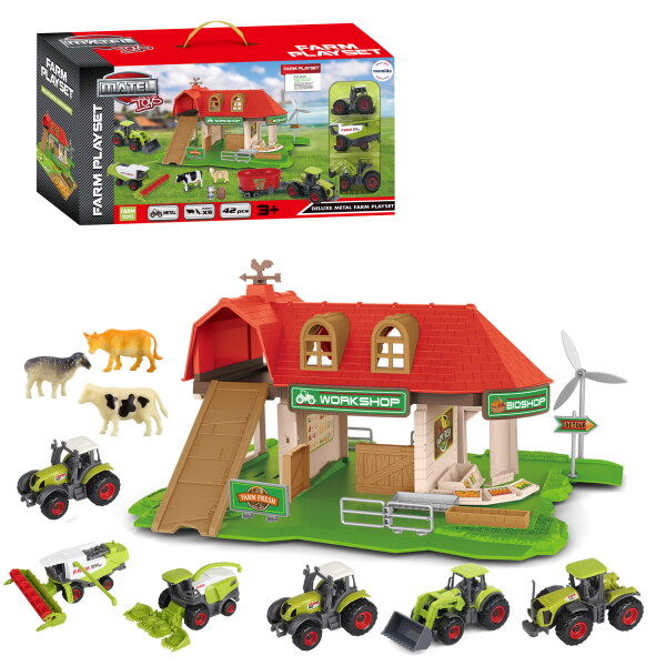 Mamido Mamido Veľká kovová farma so zvieratkami a traktormi MT1437