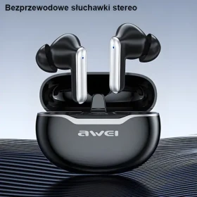 Awei T50 čierna / Bezdrôtové slúchadlá / TWS / Bluetooth 5.3 / dobíjacie púzdro (T50)