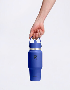 Hydro Flask Wide Mouth Travel Bottle with Flex Straw Cap (710 ml) Capri Blue
