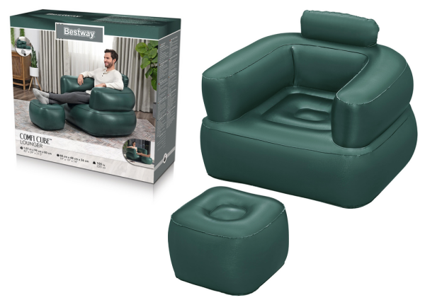 Mamido Nafukovacie kreslo Bestway 75137 tmavo zelené