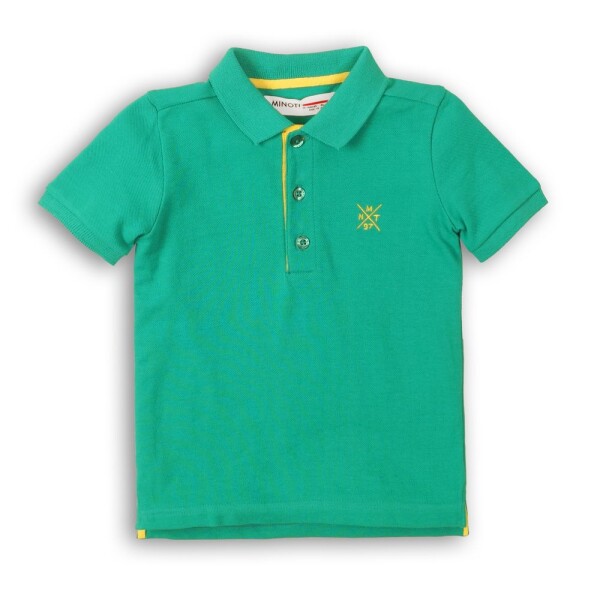 Tričko chlapčenské Polo s krátkym rukávom, Minoti, 1POLO 8, zelená - 74/80 | 9-12m