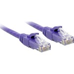 LINDY 48124 RJ45 sieťové káble, prepojovacie káble CAT 6 U/UTP 3.00 m fialová s ochranou 1 ks; 48124