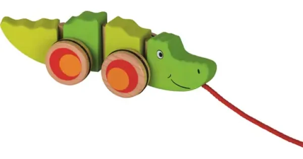 GOKI Drevený ťahací krokodíl