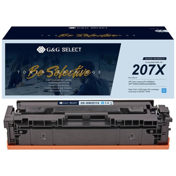 G&G W2211X(207X) toner náhradný HP 207X zelenomodrá kompatibilná toner; GS-HW2211X(207X)