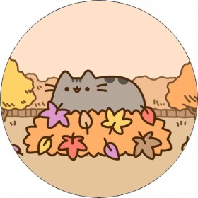 Jedlý papier Pusheen na kopčke lístia 19,5 cm - Pictu Hap - Pictu Hap