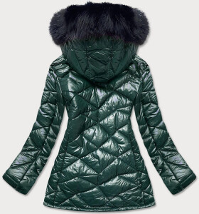 Dámska zelená plus size prechodná bunda (mm21-76) odstíny zelené 46