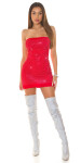 Sexy Koucla Bandeau Minidress with glitter red Einheitsgroesse