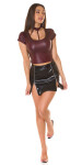 Sexi tričko Wet look 94901 fialové - KouCla M