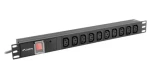 Lanberg PDU čierna / Zásuvková lišta do racku / 1U / 7x IEC C13 / 10 A / 2 m (PDU-10I-0200-IEC-BK)