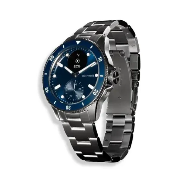Withings Scanwatch Nova 42mm modrá / Chytré hodinky / OLED 0.63 "/ 10ATM / GPS / BT / výdrž až 30 dní (WITHWA107ALLINTPA)