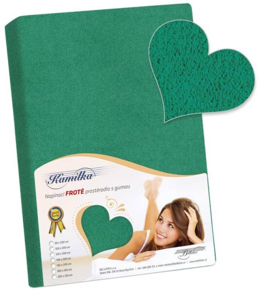 Froté prestieradlo 120x200 037 tm. zelená K10