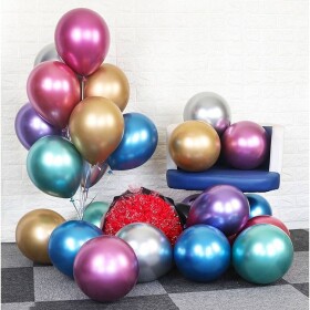 Latexové balóniky metalické 50ks 25cm - Cakesicq - Cakesicq