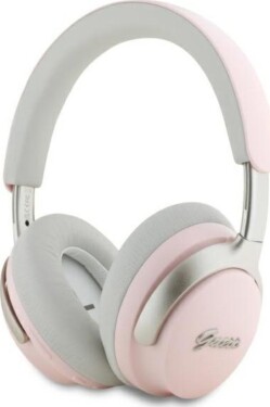Guess Guess słuchawki nauszne Bluetooth ANC/ENC GUBHC22PSBCSMP Ružový/pink DB Metal Script Logo