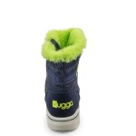Chlapčenské zimné topánky s kožušinou ICEFOX, sťahovacie, bočný zips, BUGGA, B00170-04, modré - 32