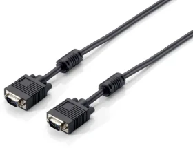 Equip VGA kábel čierna / Kábel / 5 m / feritová perlička / max. 1400x1050 (118812)