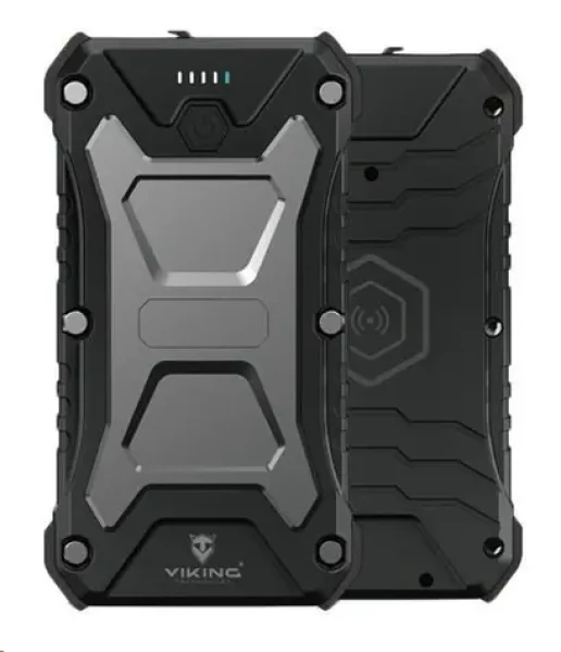 Viking SKADI1 10000mAh čierna / Power banka / bezdrôtové nabíjanie / USB-C / USB-A (SKADI1)