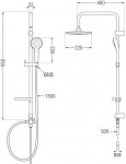 MEXEN/S - X05 sprchový stĺp biela / zlatá 798050591-20