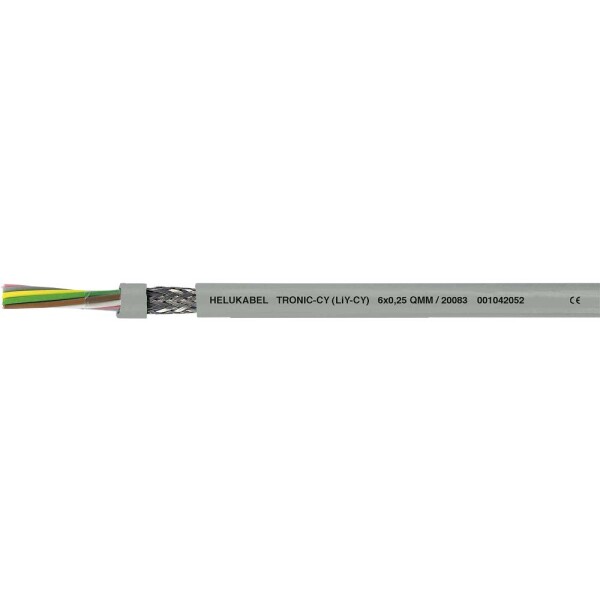HELU 20034-500 dátový kábel LiYCY 8 x 0.25 mm² sivá 500 m; 20034-500