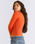Organic Basics Everyday Regular Long Sleeve Tee Tangerine L