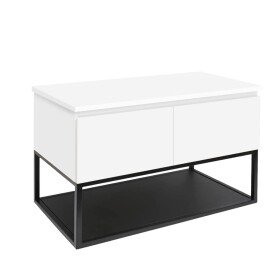 Kúpeľňová skrinka s krycou doskou SAT B-Way 119x57x45 cm biela lesk BWAY120WDESK BWAY120WDESK