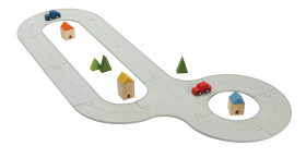 PlanToys PlanToys Gumová auto/vláčkodráha
