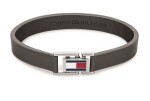 Tommy Hilfiger Šedý kožený náramok s oceľovým zapínaním 2790428