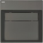 DEANTE - Correo antracit Granitové umývadlo na dosku, s krycou doskou CQR_TU4M