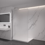 CERANO - Sprchová zástena Walk-in Onyx YL/P - 8 mm - chróm, mliečne sklo - 160x200 CER-8050BD1242