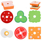 Mamido Drevený sendvič 8 dielov s receptami 10 ks