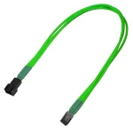 Nanoxia Molex 3-pin neón-zelená 30 cm / Predlžovací kábel / Single Sleeve (NX3PV3ENG)