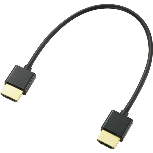 SpeaKa Professional HDMI prepojovací kábel Zástrčka HDMI-A, Zástrčka HDMI-A 0.20 m čierna SP-9076308 4K UHD, audio return channel, pozlátené kontakty HDMI kábel; SP-9076308