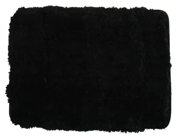 MSV MICROFIBER čierna / Kúpeľňová predložka / 50 x 70 cm / polyester / protišmyková