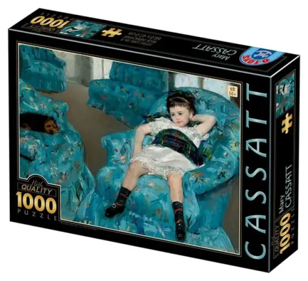 D-TOYS Puzzle Malé dievča v modrom kresle