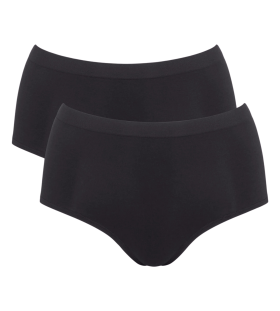 Dámske nohavičky s vysokým pásom GO Sense 2P - BLACK - black 0004 - SLOGGI BLACK XL