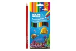 Pastelky Ocean WORLD trojhranné 12 ks / Drevo / 9x20,5x1 cm / od 3 rokov