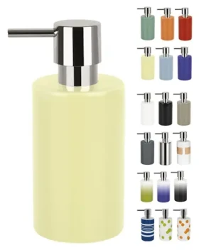 Spirella TUBE dávkovač mydla svetlo žltý / keramika / 300 ml