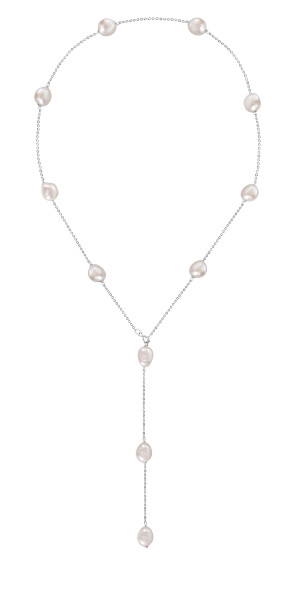 JwL Luxury Pearls Variabilný strieborný náhrdelník s pravými barokovými perlami JL0708