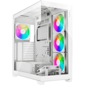 Xilence XILENT Gleam biela / ATX / 2x USB-A 3.0 / 1x USB-C 3.2 / 4X 140mm ARGB / bez zdroja / priehľadná bočnica (X818.W.ARGB)