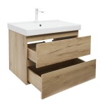 Kúpeľňová skrinka 2 zásuvková s umývadlom SAT B-Way 79x50x45 cm dub mat BWAY280OAKU1BBI BWAY280OAKU1BBI