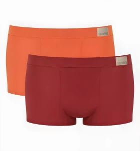 Pánské boxerky GO Natural Hipster C2P - Sloggi tmavá kombinace oranžové (M018) 000L