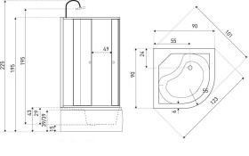 KERRA - Kabína s hydromasážou Karolina 90 WH (biela) 5907548112576