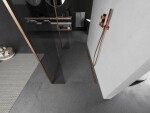 MEXEN/S - Kioto Sprchová zástena WALK-IN voľne stojaca 105 x 30 x 30, transparent, meď kartáčovaná 800-105-030-222-65-00-030