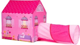 ECOTOYS Detský stan na hranie s tunelom Domček (8326)
