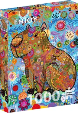 ENJOY Puzzle Vzorovaná kapybara