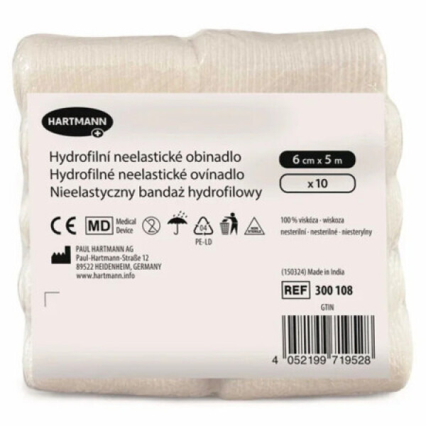 Ovínadlo hydrofilné neelastické nesterilné 6 cm x 5 m 1 x 10 ks
