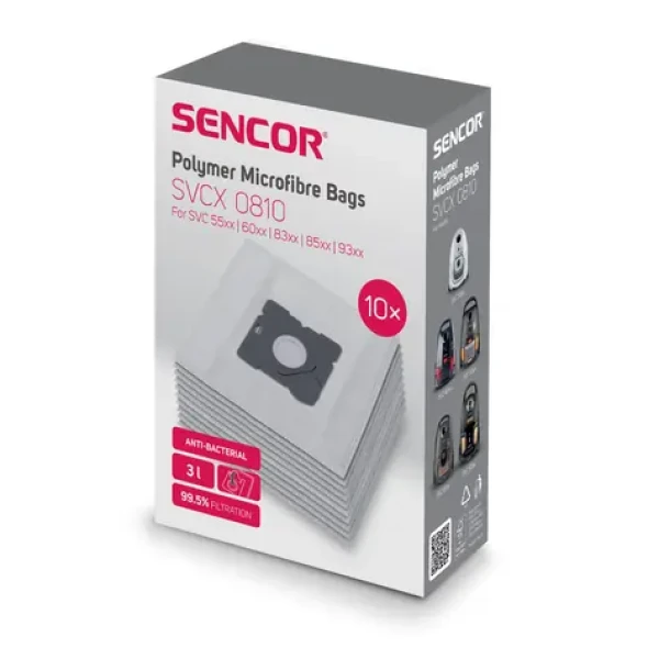 Sencor SVCX 0810 Mikrovlákenné vrecká do vysávača 10ks (8590669379408)